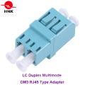 LC Duplex Singlemode/APC Multimode/Om3/Om4 RJ45 Type Fiber Optic Adapter